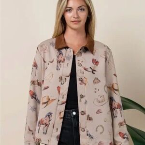 Western colares barn jacket